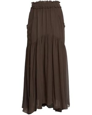 Isabel Marant Besma Elasticated-Waist Maxi Skirt - Brown