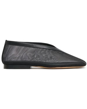 Mansur Gavriel Contorno Square V Mesh Ballet Flats - Black