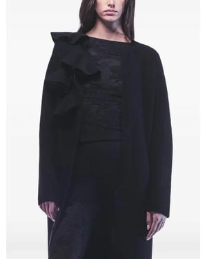 Liviana Conti Aaron Ruffled Coat - Blue