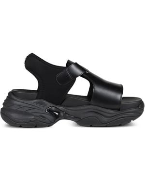 OAO Monolith Leather Sandals - Black