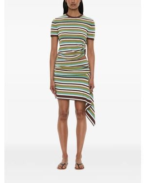 Christopher Esber Orbit Stripe-Knit T-Shirt - Green