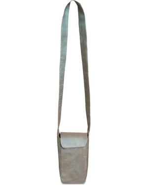 Coa Nyc Metallic Leather Crossbody Bag - White