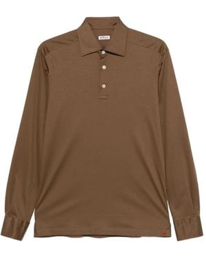 Kiton Polo Positano À Manches Longues - Brown