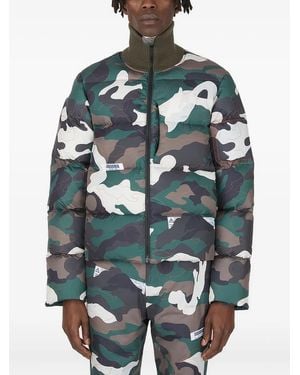 KANGHYUK Camouflage quilted puffer jacket - Grau