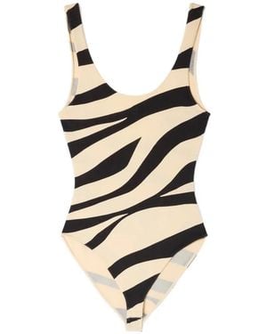 Sandro Body Con Estampado De Cebra - Blanco