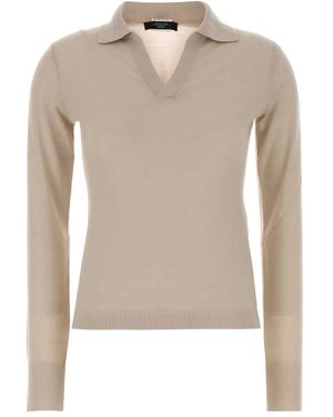 Weekend by Maxmara Top mit Poloshirtkragen - Natur