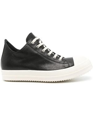 Rick Owens レザースニーカー - ブラック