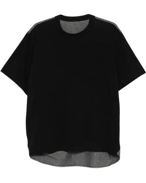 Sacai Chest-Pocket T-Shirt - Black
