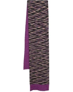 Missoni パターン リバーシブル スカーフ - パープル