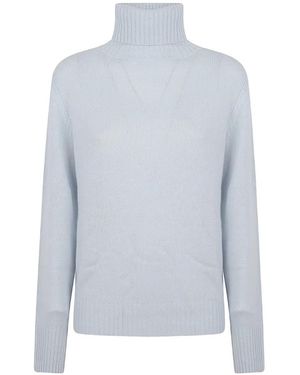 Allude Gestrickter Rollkragenpullover - Blau