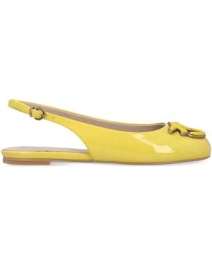 Pinko Slingback Embellished Flat Court Shoes - Yellow