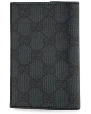 Gucci Essence Classic Gg Supreme Wallet - Grey