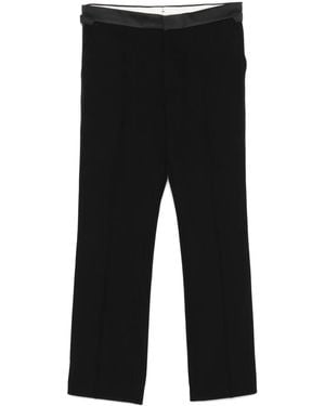 Wales Bonner Pantalones de vestir en grain de poudre - Negro