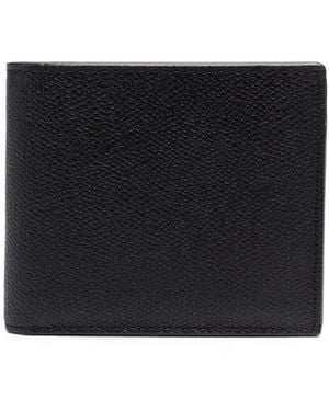 Valextra Pebbled Folding Wallet - Black