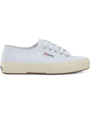 Superga Lace-Up Canvas Trainers - White