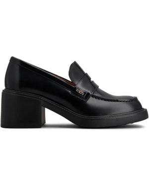 Tod's 60Mm Leather Loafers - Black