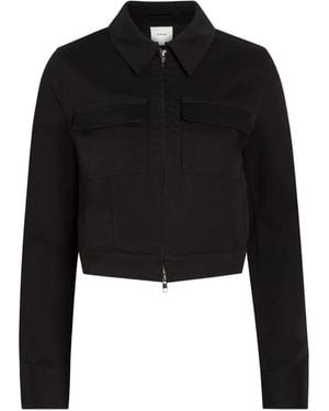 Vince Zip-Up Flap-Pocket Jacket - Black
