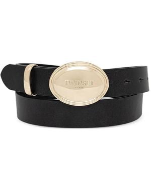 Twinset Oval-Buckle Belt - Black