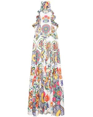 Twinset Graphic-Print Maxi Dress - White