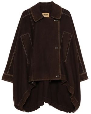 Uma Wang Chaqueta Kew Oversize Con Costuras En Contraste - Negro