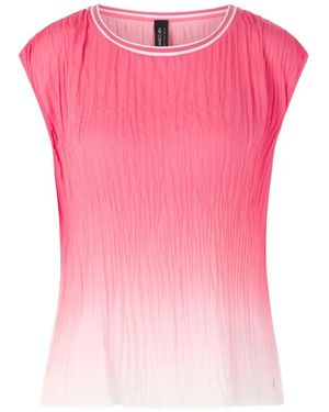 Marc Cain Plissé-Effect Ombré Blouse - Pink