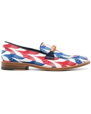 CASABLANCA Envelope Leather Loafers - White