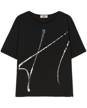 Herno Logo-Plaque T-Shirt - Black