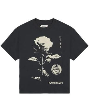 Honor The Gift Rose From Concrete T-Shirt - Black
