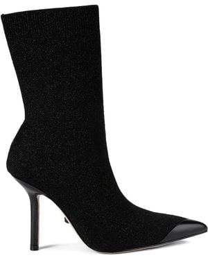 Kurt Geiger 95Mm Regent Point Metallic-Pointed Sock Boots - Black