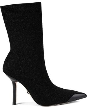 Kurt Geiger 95mm Regent Point Metallic-pointed Sock Boot - ブラック