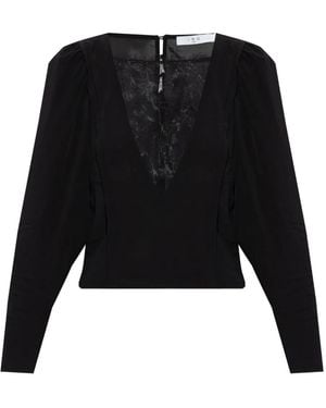 IRO Lace-panelled Blouse - ブラック