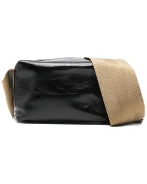 Uma Wang Structured Cross-Body Leather Bag - Black