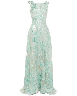 Saiid Kobeisy Embroidered Long Dress - Green