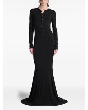 ANGELICA MONTINI STUDIOS Ludovica Button-Up Maxi Dress - Black