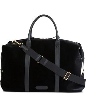 Tom Ford クロコパターン ダッフルバッグ - ブラック