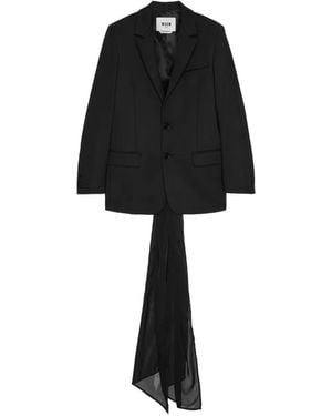MSGM Blazer A Maniche Lunghe - Nero