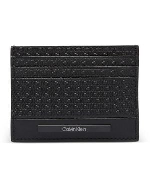 Calvin Klein Logo-Embossed Cardholder - Black