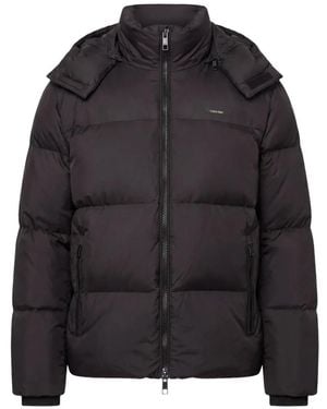 Calvin Klein Hooded Padded Jacket - Black