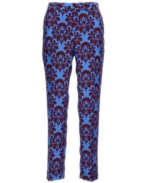 Alberto Biani Silk Trousers - Blue