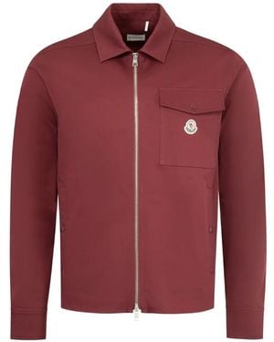 Moncler Pocket Zip Shirt Jacket - Red