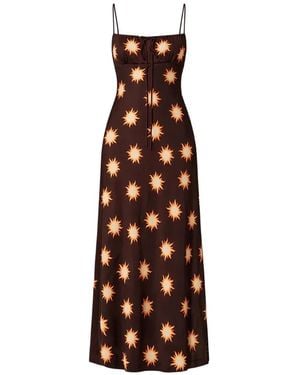 Leslie Amon Sun Print Maxi Dress - White