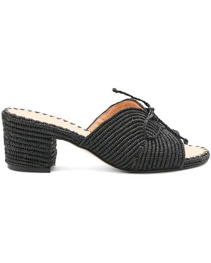 Odissi Odett Woven Bow Sandals - Black