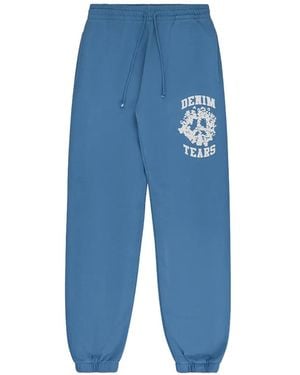DENIM TEARS Pantalones De Chándal University Con Logo - Azul