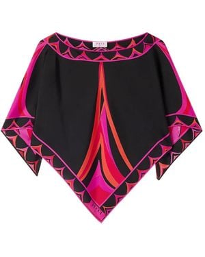 PUCCI Fari-Print Kaftan Top - Red