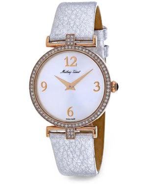 Mathey-Tissot Montre Gaia Mm À Ornements En Cristal - White