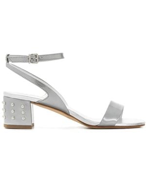 Tod's Strappy Block Heel Sandals - Metallic