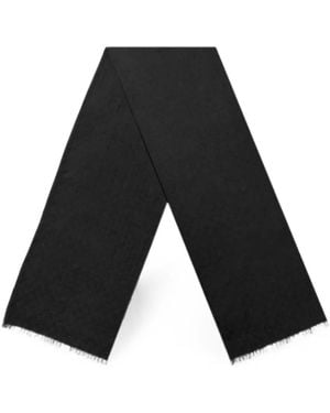 Gucci Gg Supreme Frayed Scarf - White
