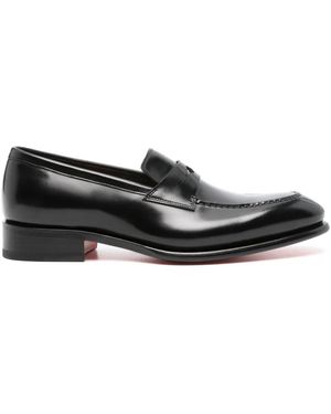 Santoni Penny-Loafer Aus Leder - Schwarz