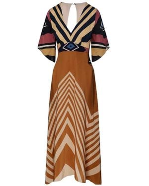 VOLANTIS Astral Maxi Dress - Brown