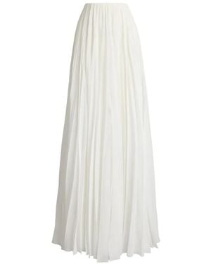 Ralph Lauren Niccola Pleated Maxi Skirt - White